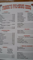 Rock's Famous Bbq menu