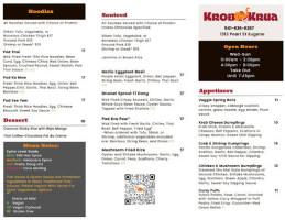 Krob Krua Thai Kitchen menu