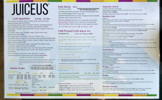 Juiceus menu