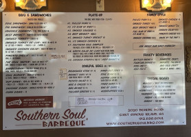 Southern Soul Barbeque menu