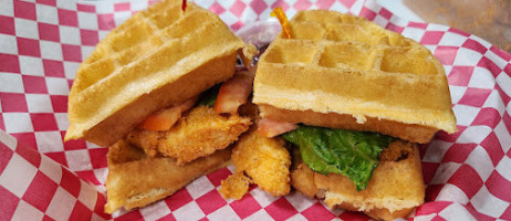 Rockin Chicken And Waffles food