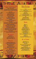 Hacienda El Charro menu