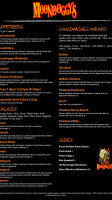 Moondoggy's Pizza menu