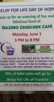 Gazebo Creekside Cafe outside