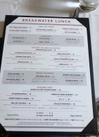 Breakwater Restaurant Bar menu