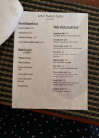 Basil Thai Sushi menu