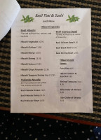 Basil Thai Sushi menu