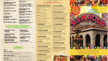 San Jose Mexican menu