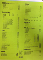 Chris' -b-que menu