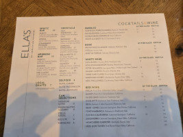 Ella's On 2nd menu