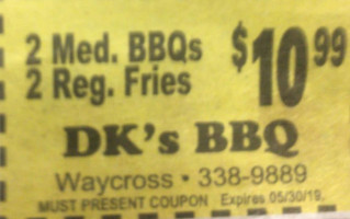 D K's -b-q outside