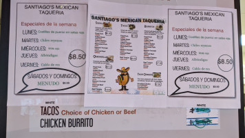 El Burrito Plazero menu