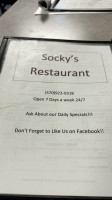 Socky's menu