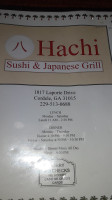 Hachi Sushi And Japanese Grill menu