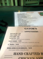 Gator's menu