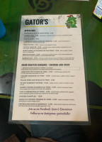 Gator's menu