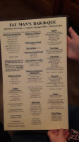 Fat Man's B Que menu