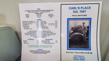 Carl's Place menu