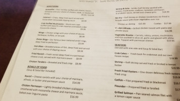 Four Oaks Lounge menu