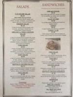 Tj's Corner Grill menu