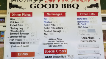 Smokin' Good Bbq menu