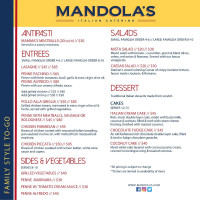 Mandola's Italian Market menu