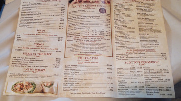 Scotto's Famous Pizza menu