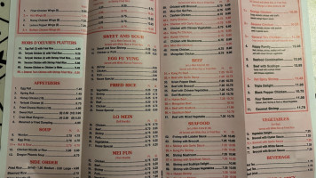 Chinese Chef menu