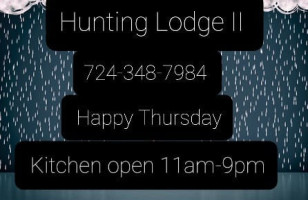 Hunting Lodge menu