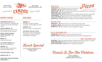 Cenzo's Pizza And Deli menu