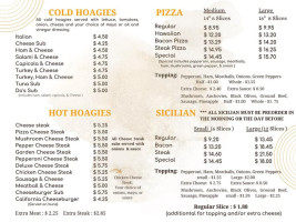 Do's Pizza menu