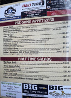 Bubba's Good Eats menu