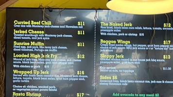 Jamaican Mountain Grill menu