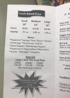 Countryside Pizza Drive Thru menu