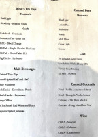 Beaver Brother's Lakeside Cafe menu