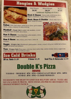 Double K's Pizza And More menu