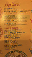 Margarita Loca Grill menu