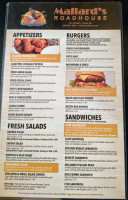 Mallard's Roadhouse menu