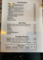 Brad's -b-que menu