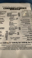 Chubbfathers menu