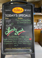 Zuma Coffee menu