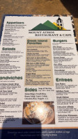 Mt Athos Cafe menu