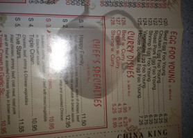 China King menu