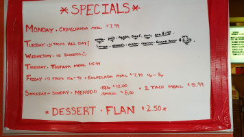 Tacos Del Rio menu