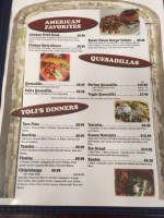 Reyna’s Café Mexican Grill menu