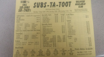 Subs-ta-toot food