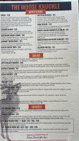 Moose Knuckle Bbq, Burgers And Brew menu