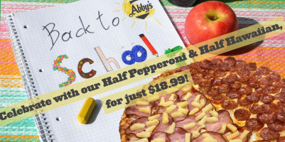 Abby's Legendary Pizza food