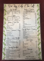 Del Rey Cafe And The Loft menu