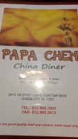 Papa Chen China Diner menu